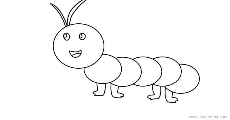 毛毛虫教程儿童画怎么画 毛毛虫教程简笔画顺序