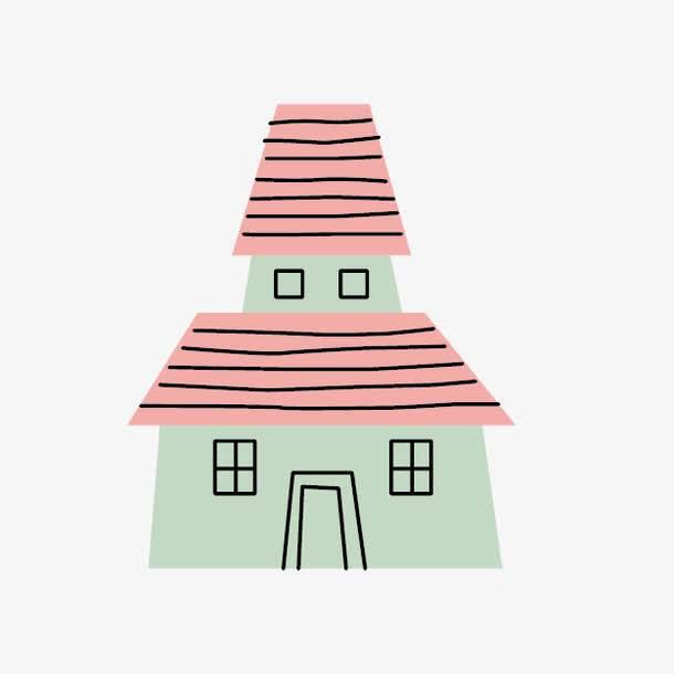 建房子儿童画简笔画 建房子绘画