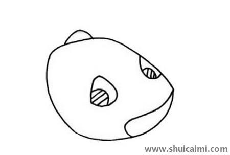 跟着步骤来学画一只可爱的霸王龙简笔画