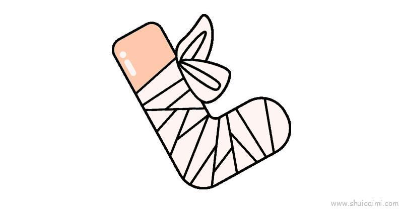 绷带儿童画怎么画 绷带简笔画图片