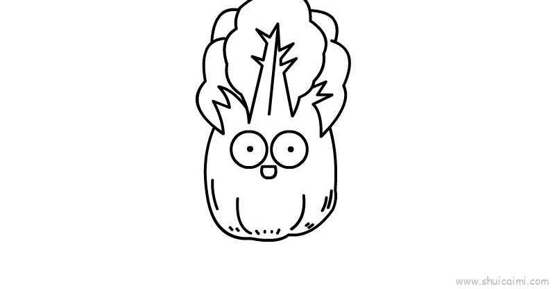 白菜儿童画怎么画 白菜简笔画好看