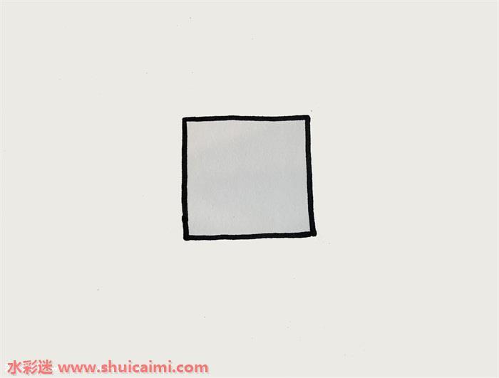 立体箱子简笔画怎么画简单易画彩色