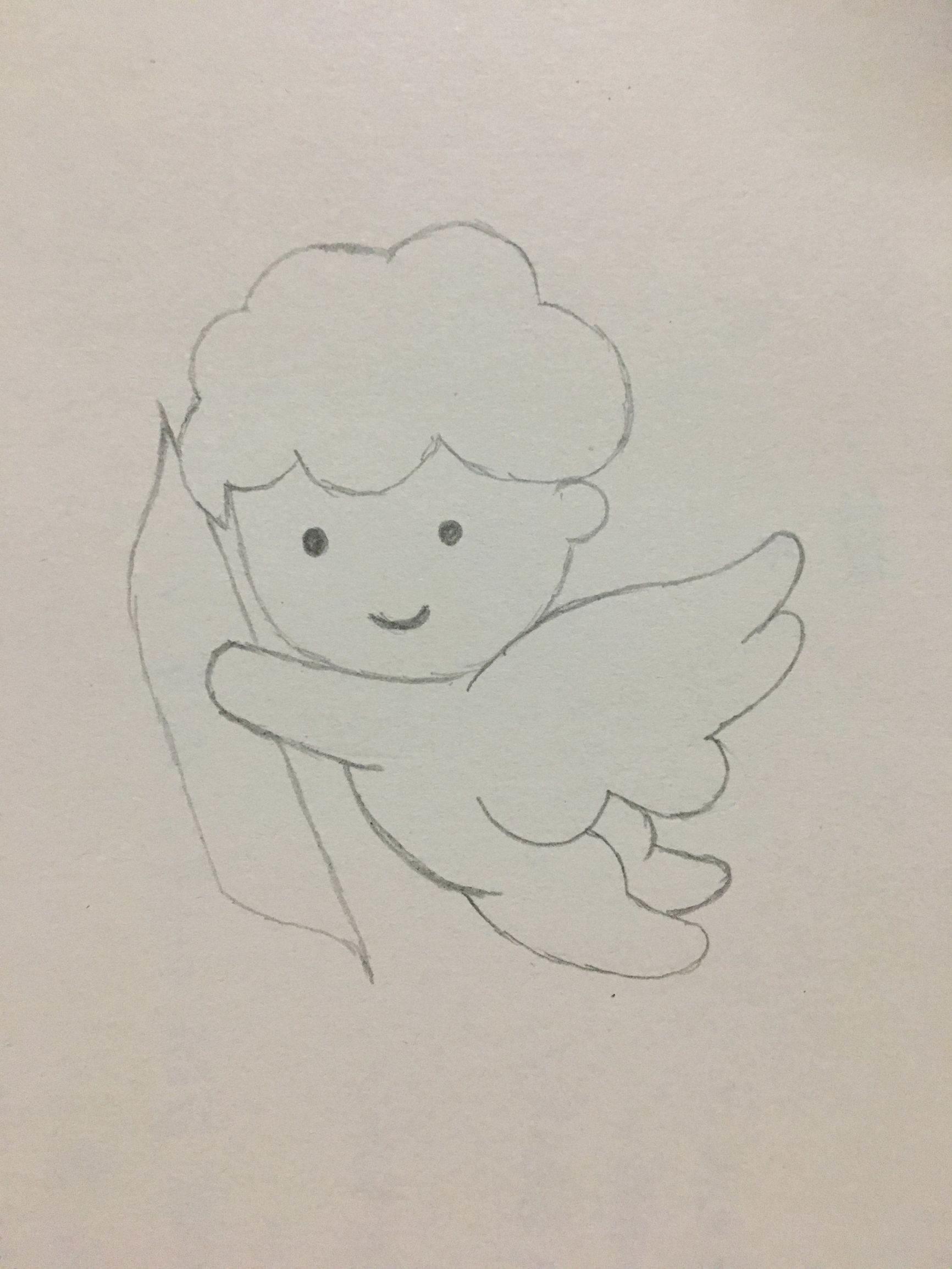 天使简笔画 天使简笔画可爱