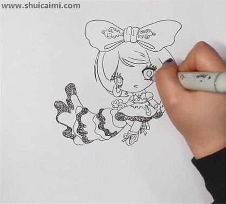 叶罗丽仙子菲灵简笔画怎么画 叶罗丽仙子菲灵简笔画步骤