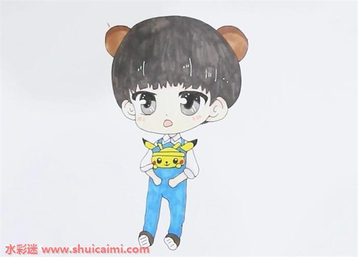 易烊千玺Q版怎么画 易烊千玺Q版简笔画漂亮彩色