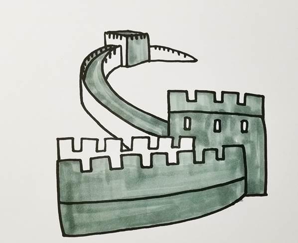 万里长城简笔画 万里长城简笔画图片