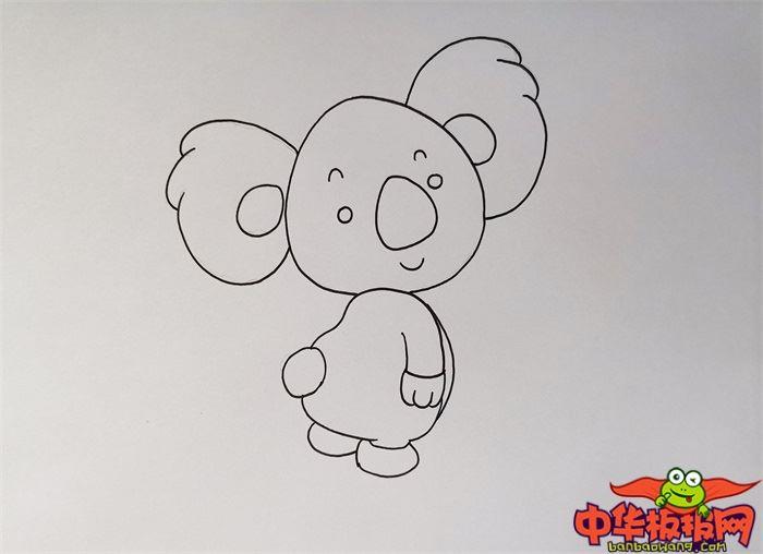 萌萌考拉彩色怎么画 萌萌考拉彩色简笔画图片带颜色