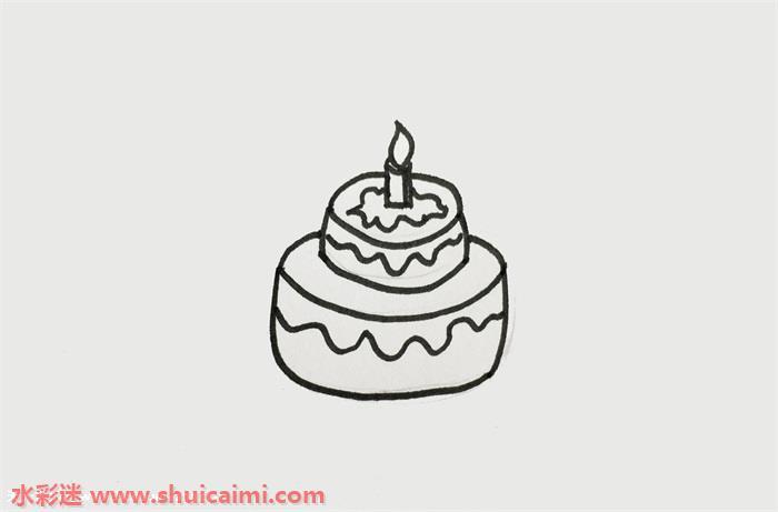 蛋糕怎么画 蛋糕简笔画彩色
