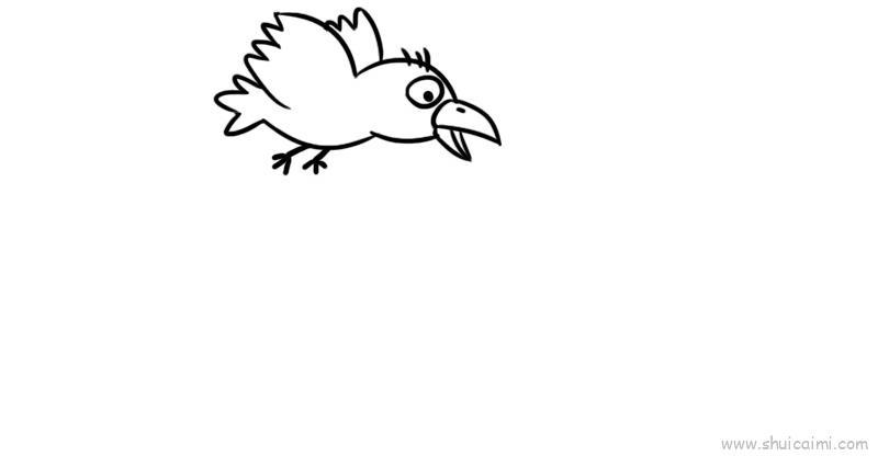 乌鸦喝水儿童画怎么画 乌鸦喝水简笔画图片