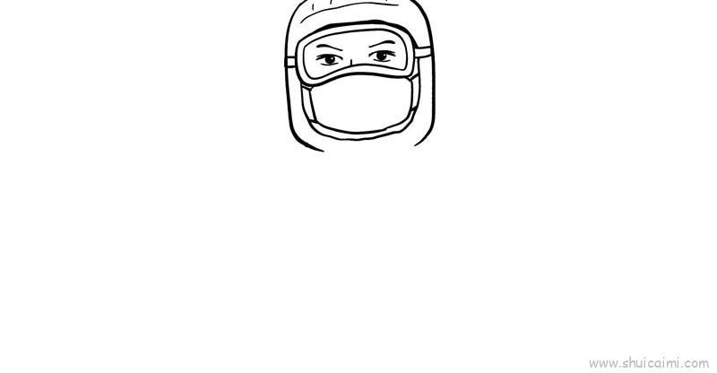 防疫人员工作时儿童画怎么画 防疫人员工作时简笔画画法