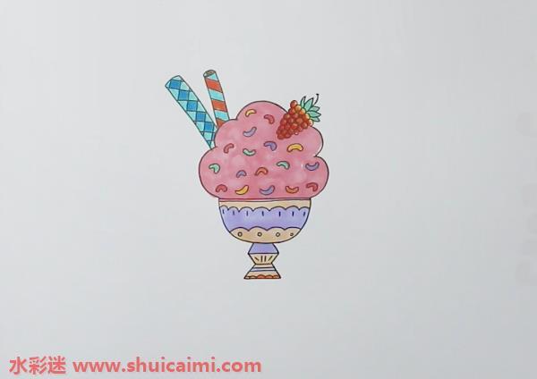 冰激凌怎么画 冰激凌简笔画图片大全带颜色
