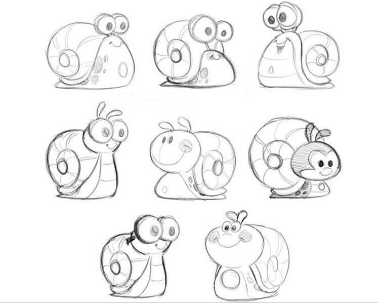 小蜗牛简笔画图片大全 小蜗牛简笔画图片大全彩色