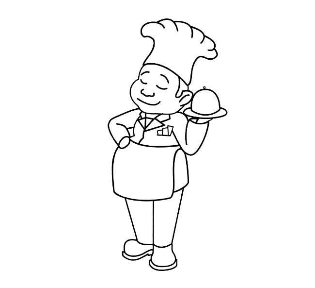 厨师简笔画图片大全 厨师简笔画图片大全颜色可爱
