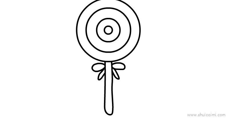 棒棒糖儿童画怎么画 棒棒糖简笔画顺序