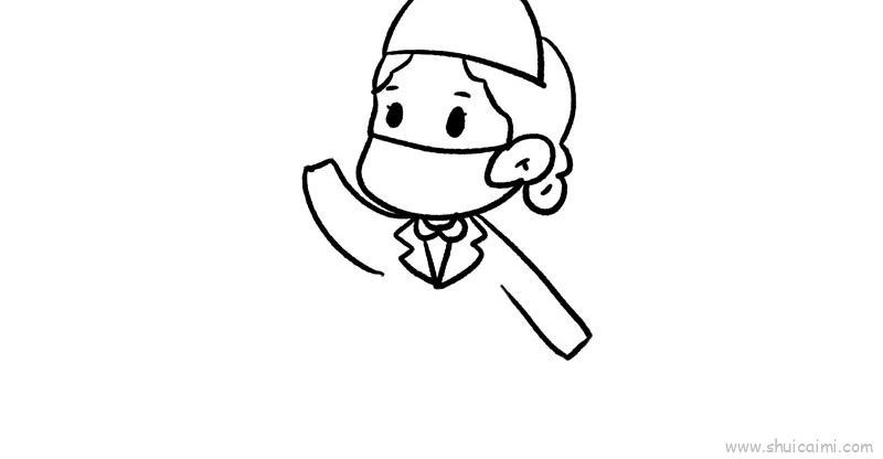 护士儿童画怎么画 护士简笔画图片