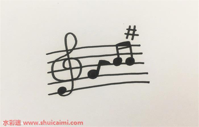 乐谱怎么画 乐谱简笔画简单又漂亮彩色