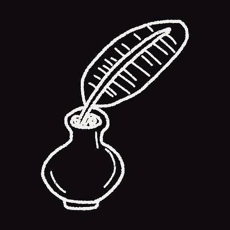 鹅毛笔简笔画大全教程 鹅毛笔的简笔画