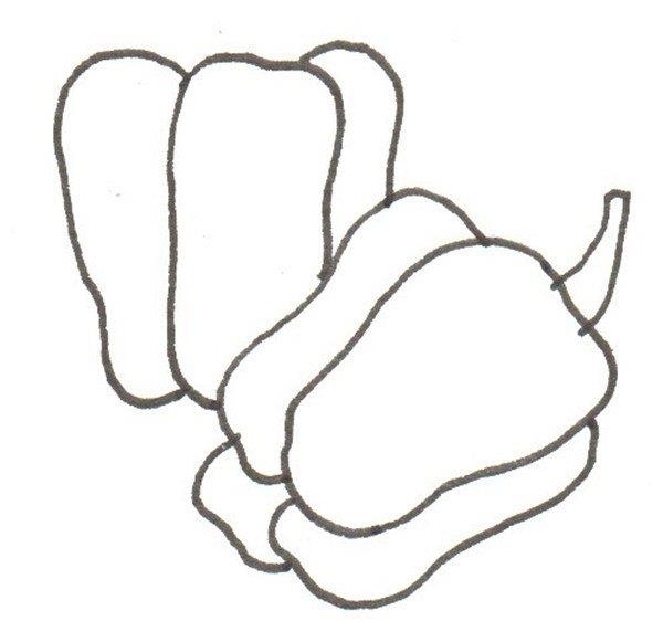 彩椒的简笔画怎么画 彩椒的简笔画图片大全