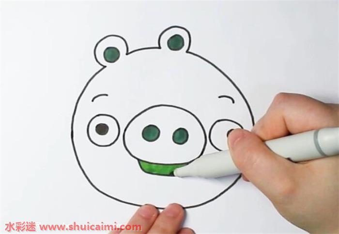 愤怒小鸟绿猪怎么画 愤怒小鸟绿猪简笔画简单好看