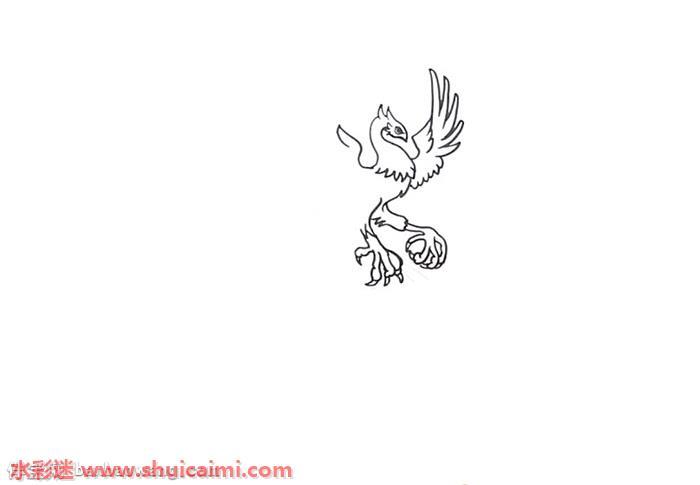 小学生凤凰怎么画 凤凰简笔画步骤
