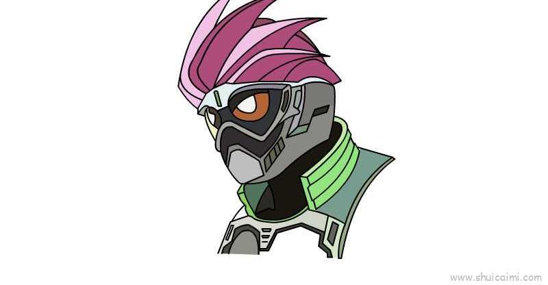 假面骑士儿童画怎么画 假面骑士简笔画简单