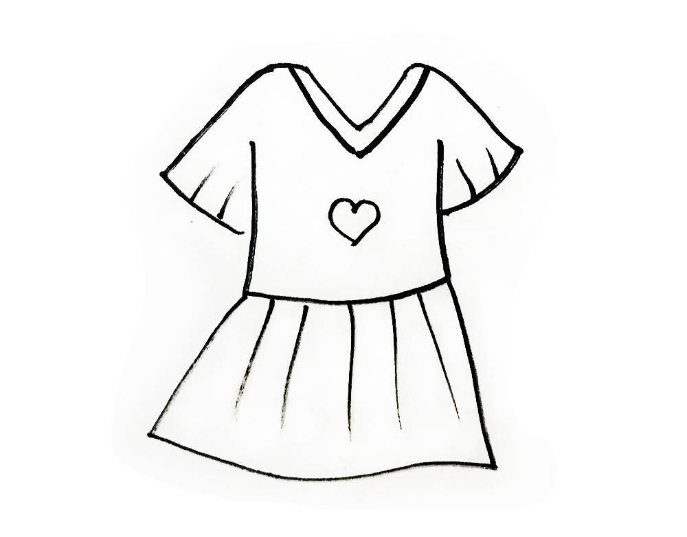 服装简笔画图片大全 衣服服装简笔画图片大全