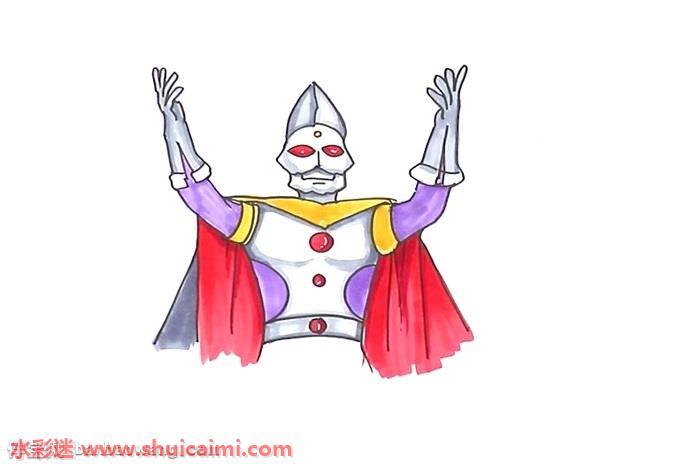 奥特曼之王怎么画 奥特曼之王简笔画步骤图