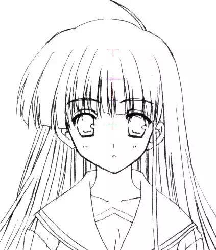 动漫人物绘画教程新手 日系少女简画