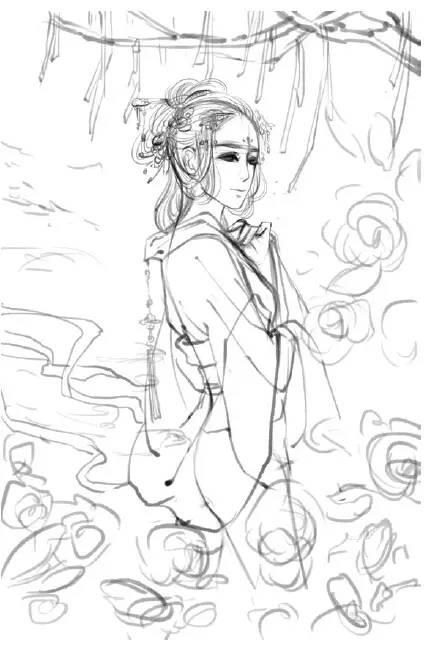 古风人物漫画绘画简画入门教程