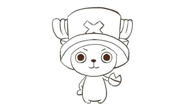 乔巴简笔画绘画教程详解 动漫角色简笔画