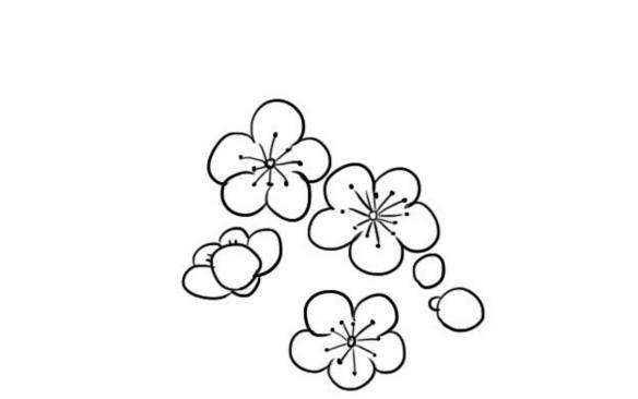 桃花儿童画怎么画 桃花简笔画顺序