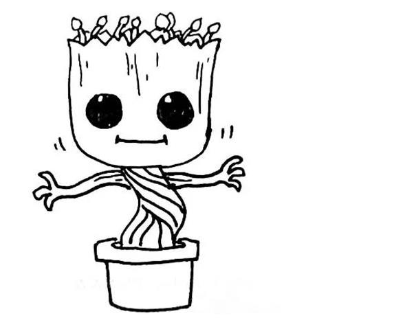 最新格鲁特怎么画步骤大全 太可爱了