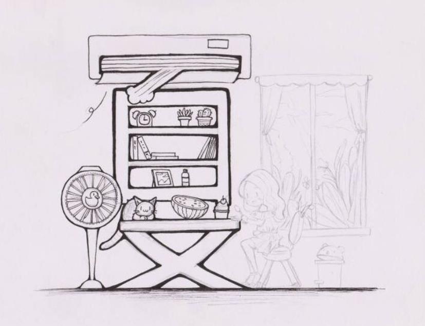 如何画空调简笔画简单又漂亮