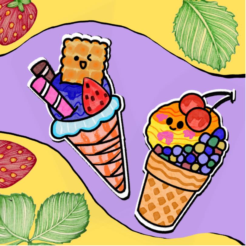 零基础如何画冰淇淋简笔画图片教程