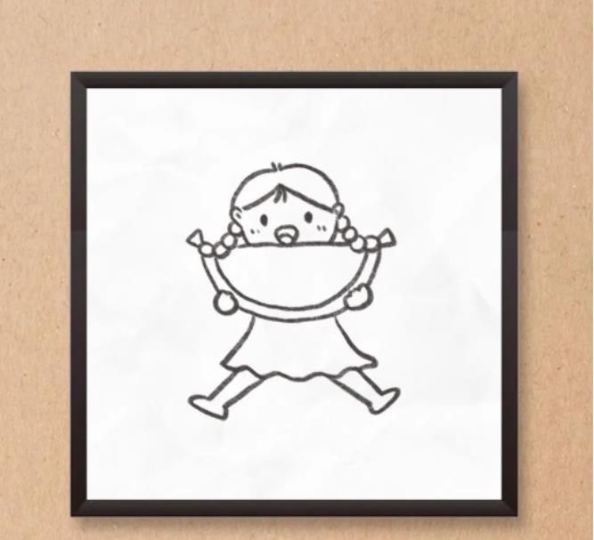 小朋友摘西瓜简笔画怎么画简单又漂亮