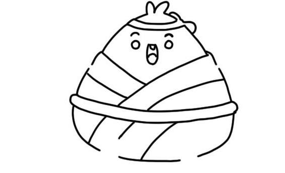 2023粽子剥开皮怎么画 粽子剥开的简笔画