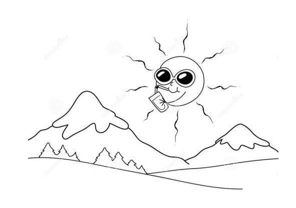 2023最新夏天烈日炎炎的简笔画大全