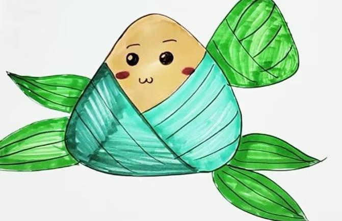2023端午节粽子简笔画欣赏