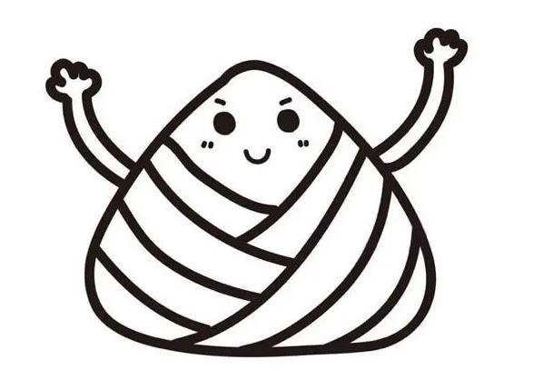 2023端午节粽子简笔画欣赏