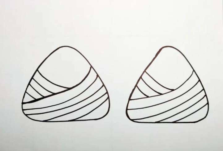 一盘粽子怎么画简笔画图片可爱