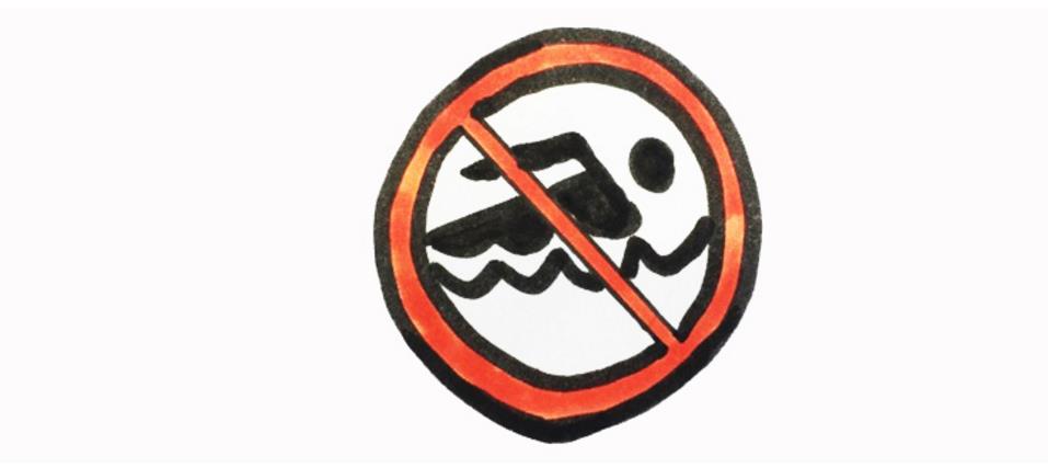 关于禁止下水游泳的标牌怎么画