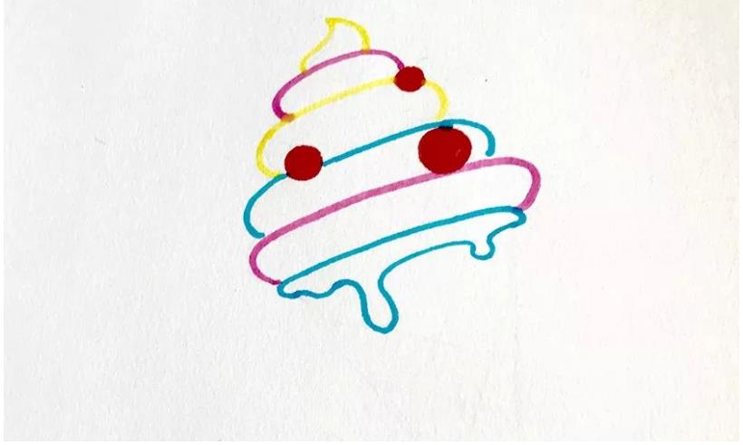 可爱甜筒画法 甜筒冰淇淋怎么画