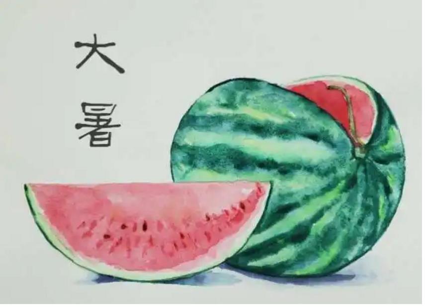 大暑节气的简笔画图片大全(含模板素材)