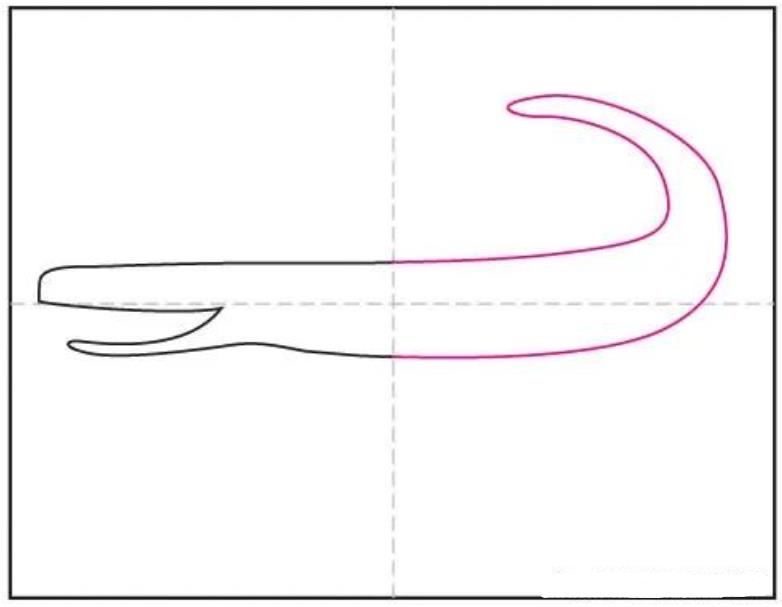 超简单的鳄鱼怎么画 一步一步画鳄鱼简笔画教程