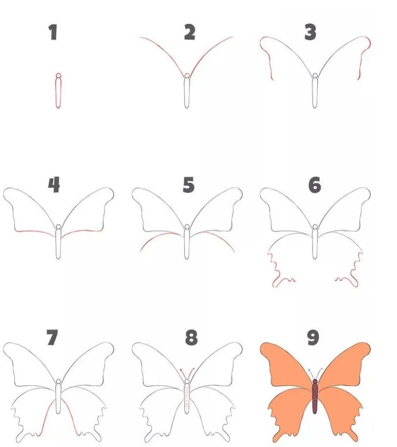 简笔画系列：简单的蝴蝶怎么画好看又漂亮