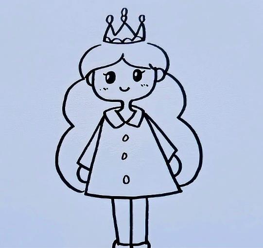 简单的小公主怎么画 简单的小公主简笔画