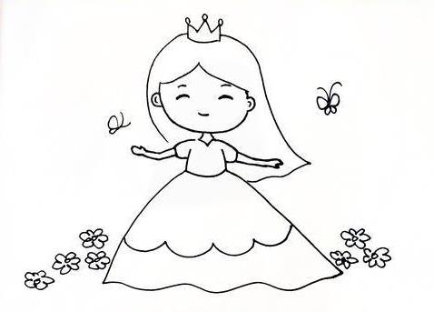 简单的小公主怎么画 简单的小公主简笔画