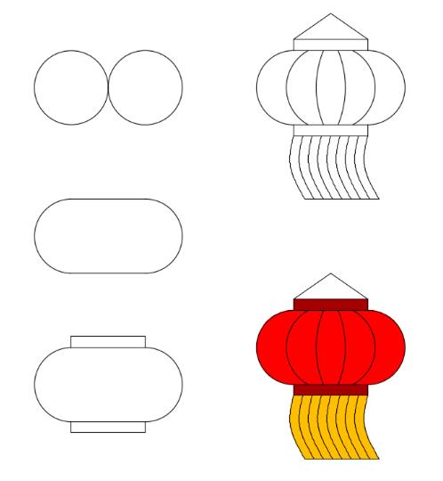 2023灯笼怎么画简单又好看图片大全