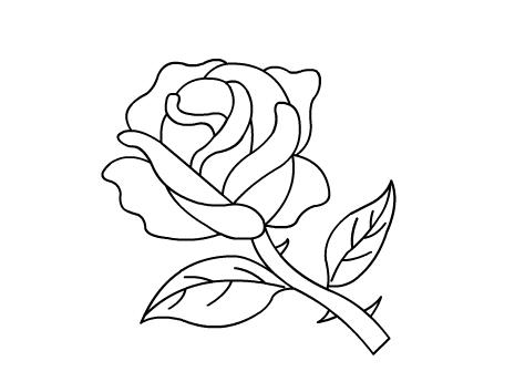 如何画一朵玫瑰花简笔画图片大全欣赏