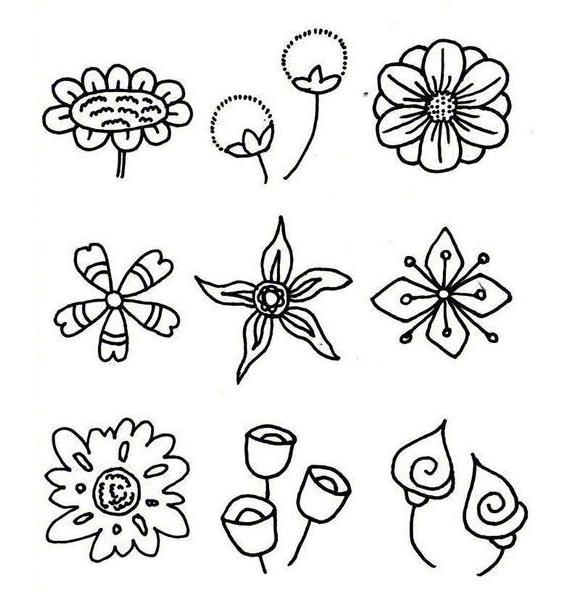 简易花朵画法简笔画图片欣赏